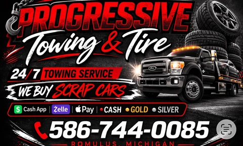 Progressive Towing & Tire — 24/7 towing in Romulus, (586) 744-0085